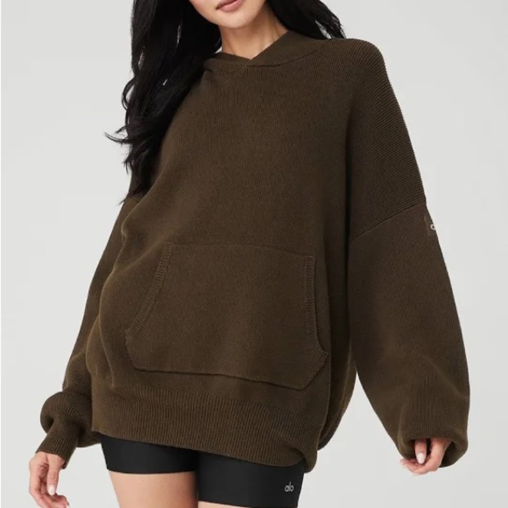 ALO Yoga Brown Oversized Sweatshirt